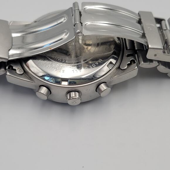 WENGER Swiss Army Men COMMANDO CHRONOGRAPH Black Sunburst Watch Military - Picture 11 of 16